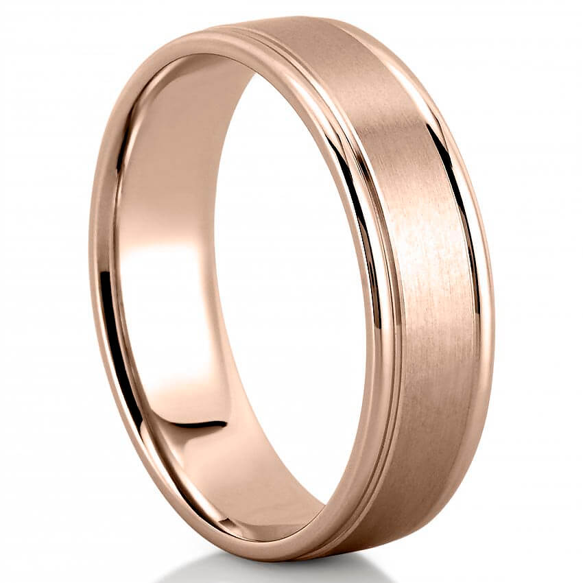 Einstein Satin Finish Band with Polished Edges