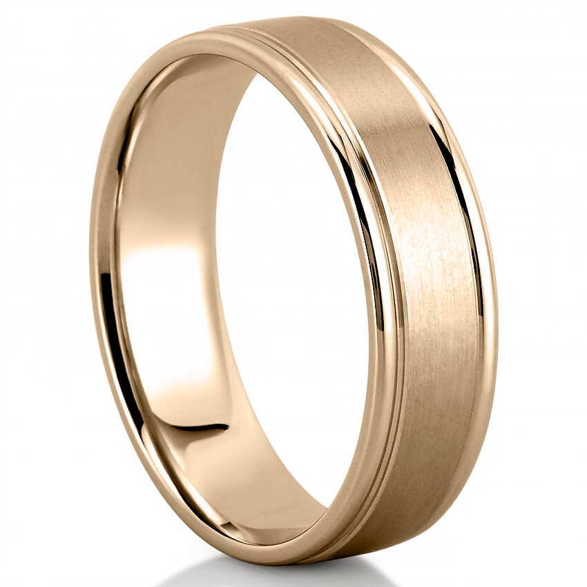 Einstein Satin Finish Band with Polished Edges