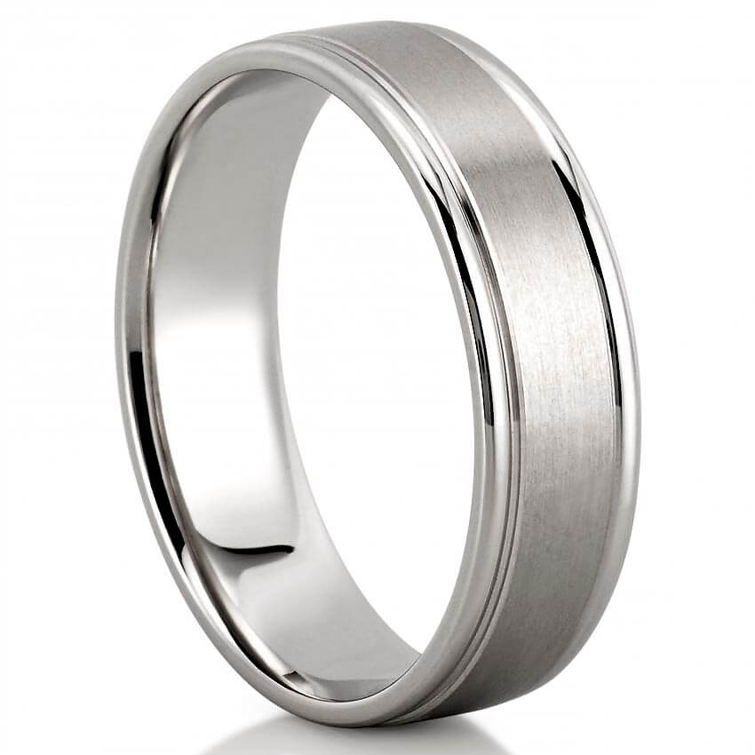 Einstein Satin Finish Band with Polished Edges