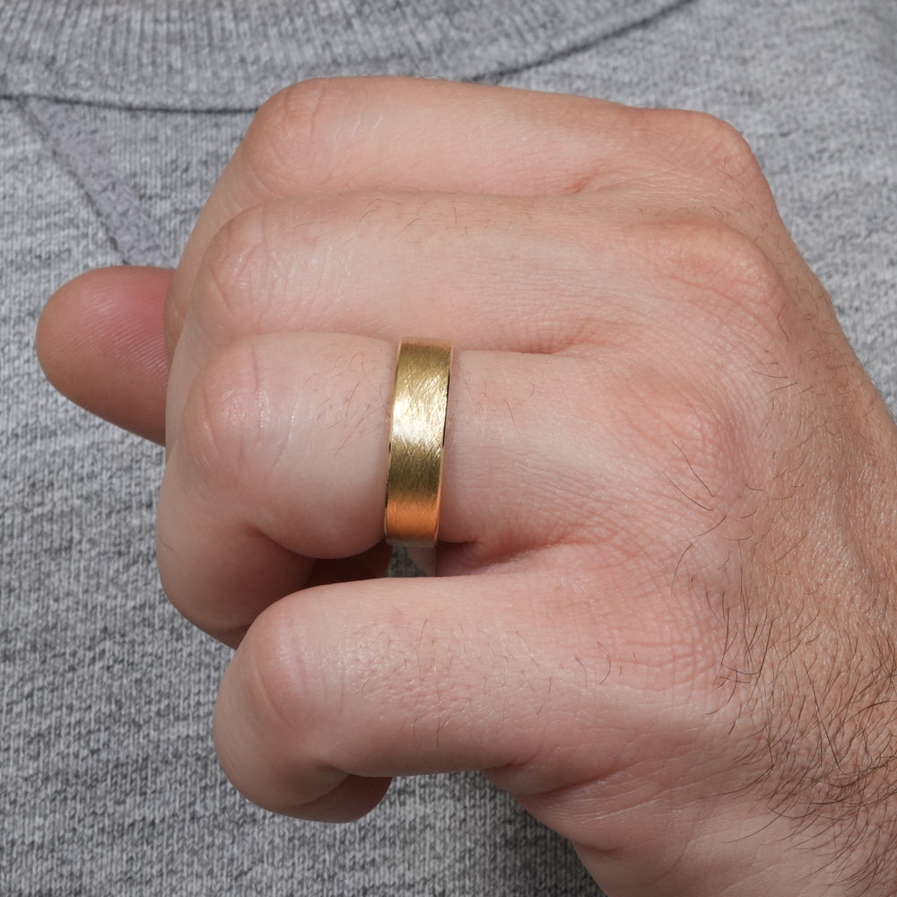 Nelson Vintage Inspired Band with Unique Finish