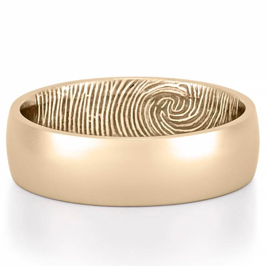 Men’s Inside Fingerprint Wedding Band