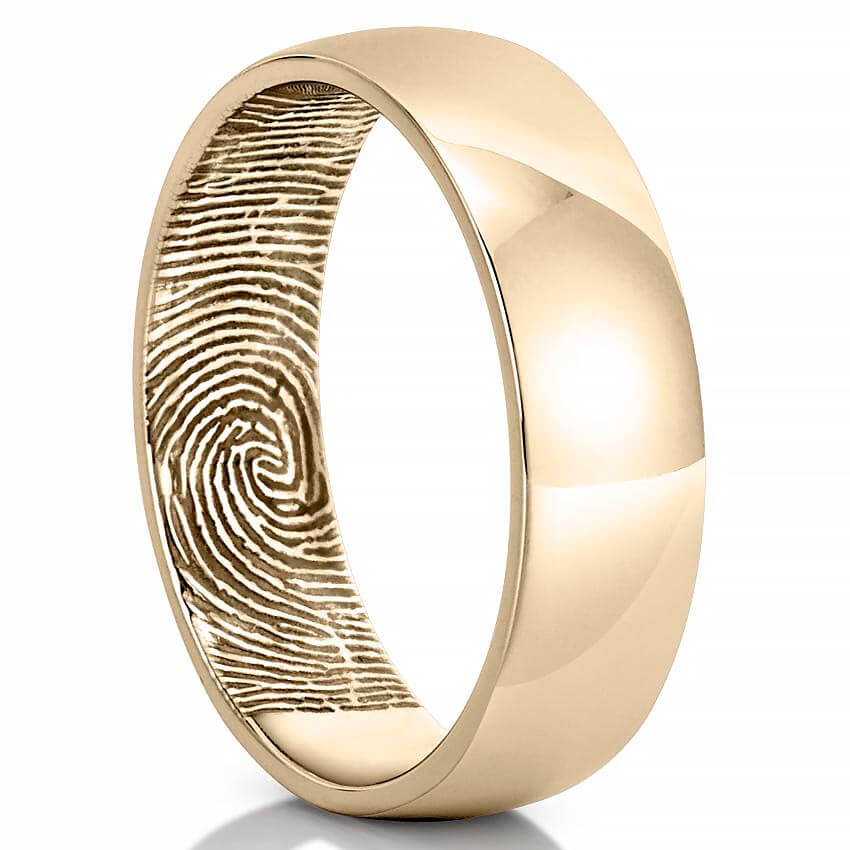 Men’s Inside Fingerprint Wedding Band