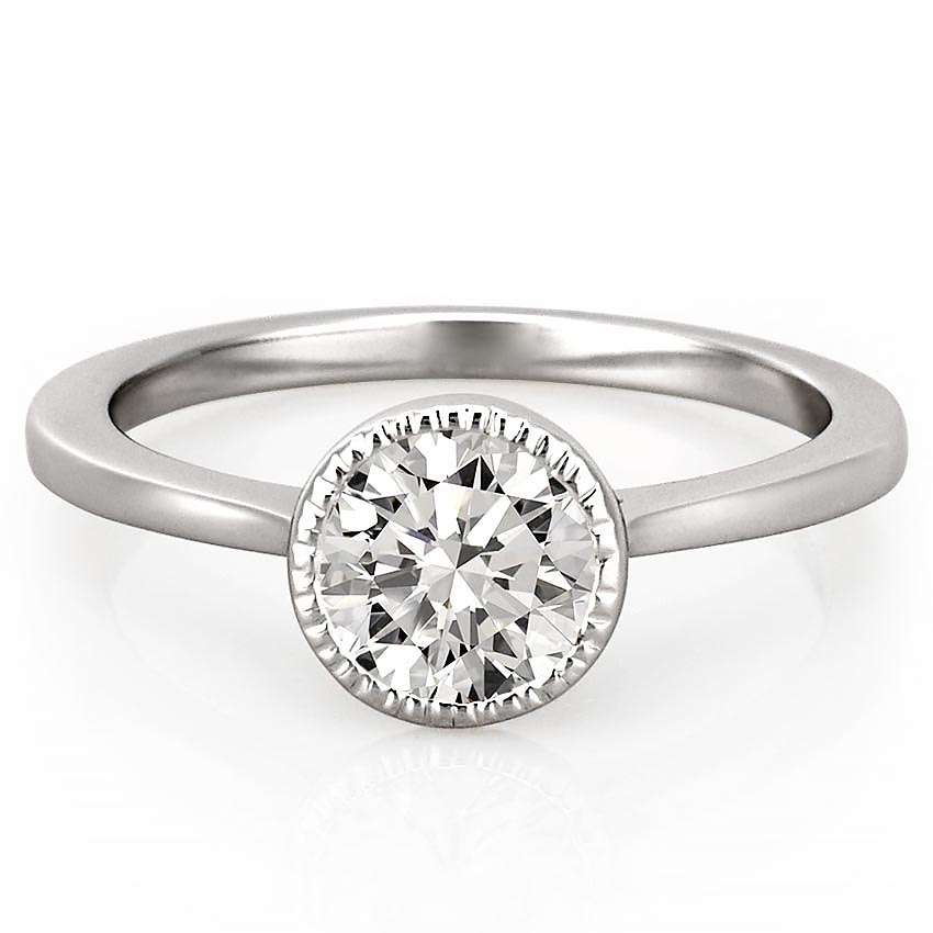 Callan Milgrain Bezel Engagement Ring