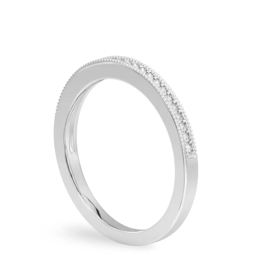 Lalana Band Milgrain Diamond Wedding Band