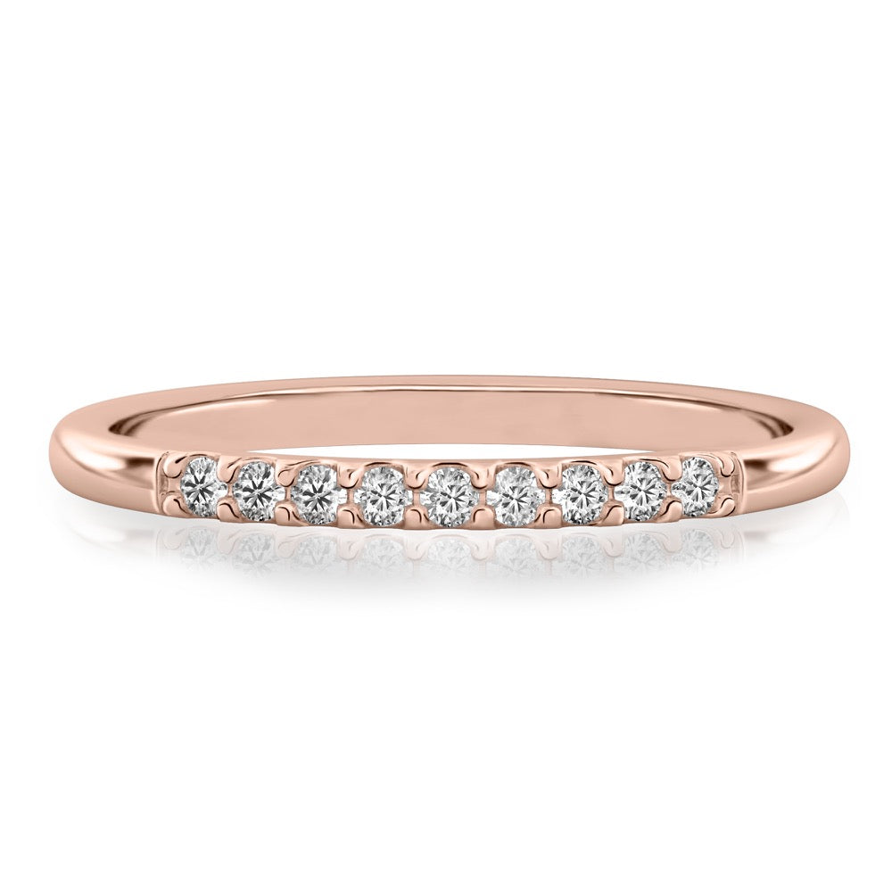 Audrey Band Minimalist Pave Wedding Band
