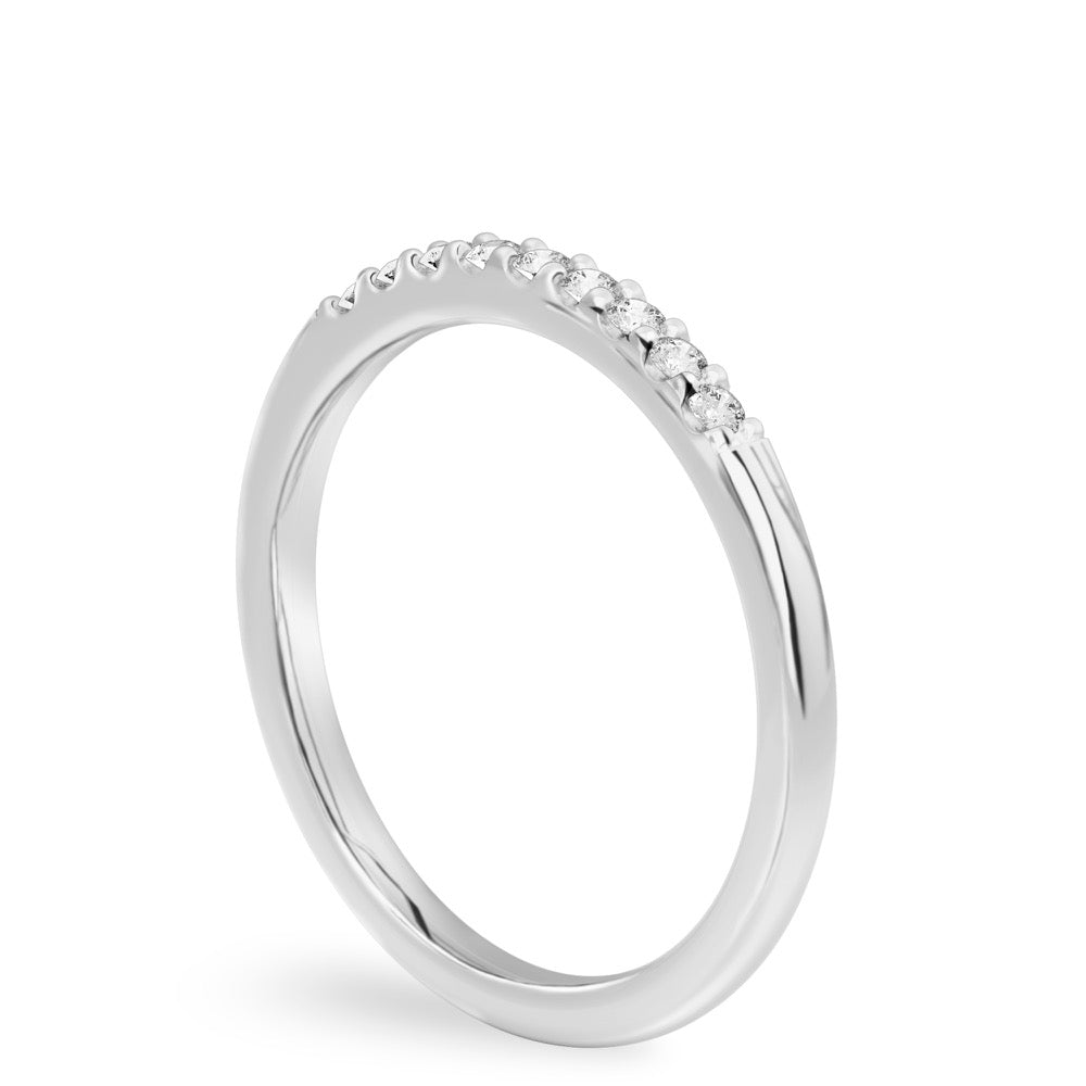 Audrey Band Minimalist Pave Wedding Band