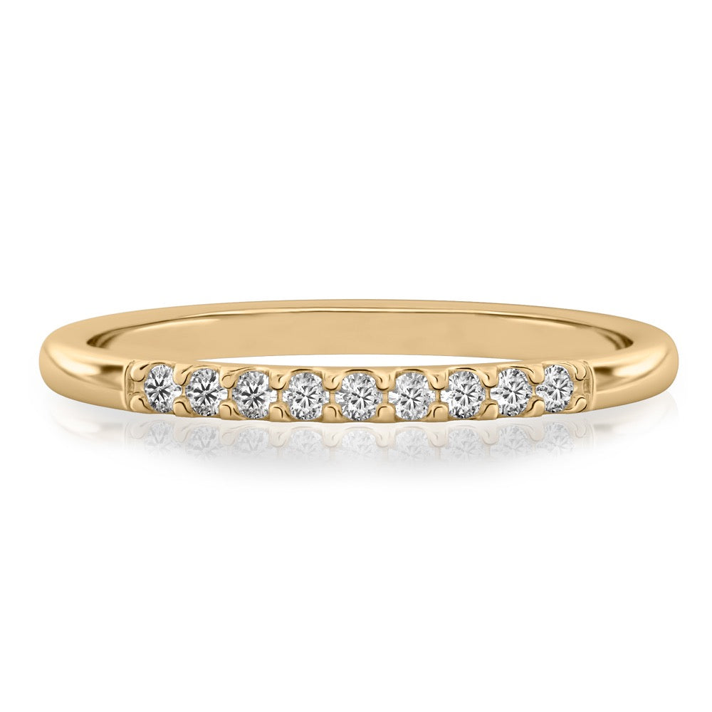 Audrey Band Minimalist Pave Wedding Band
