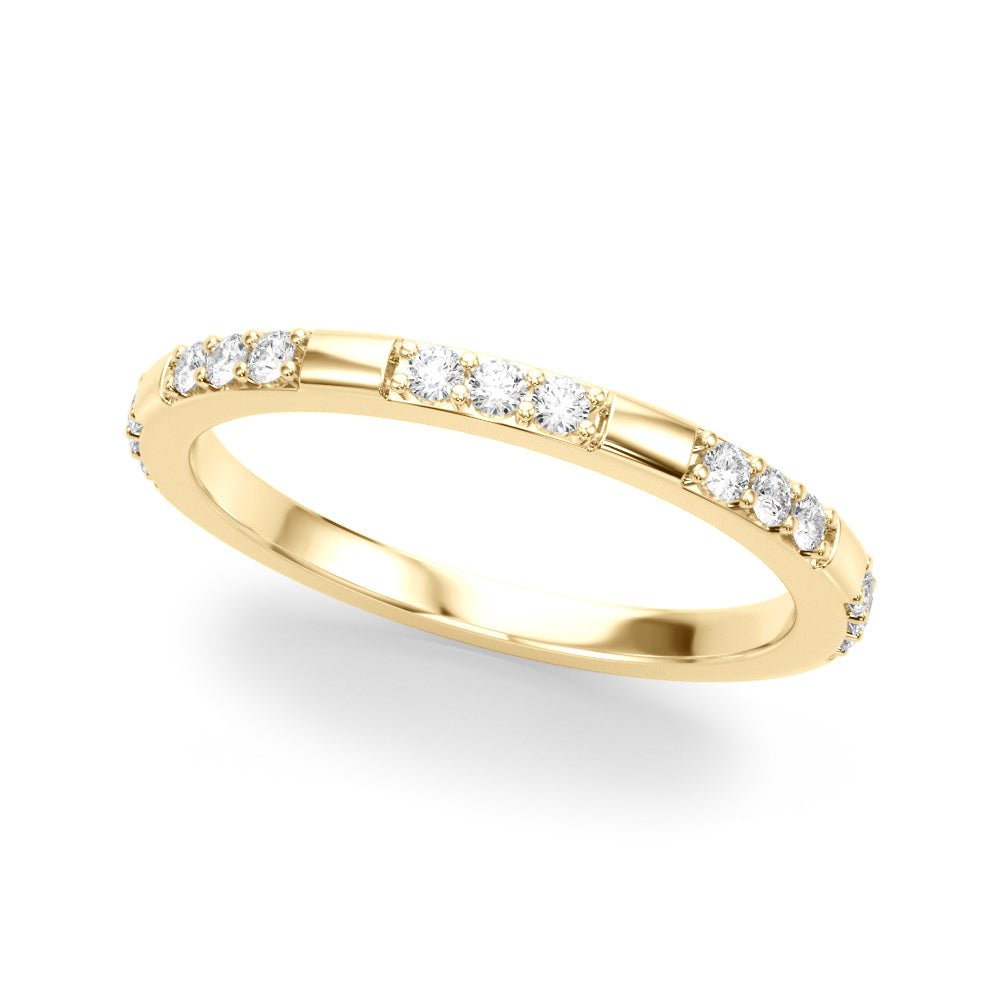 Dottie Band Modern Pavé Wedding Band