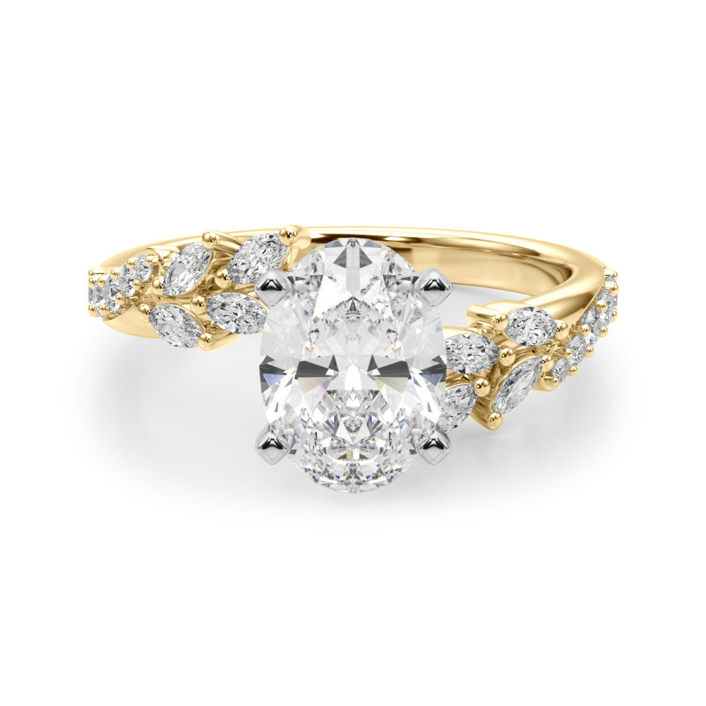 Faye Bypass Nature Inspired Engagement Ring