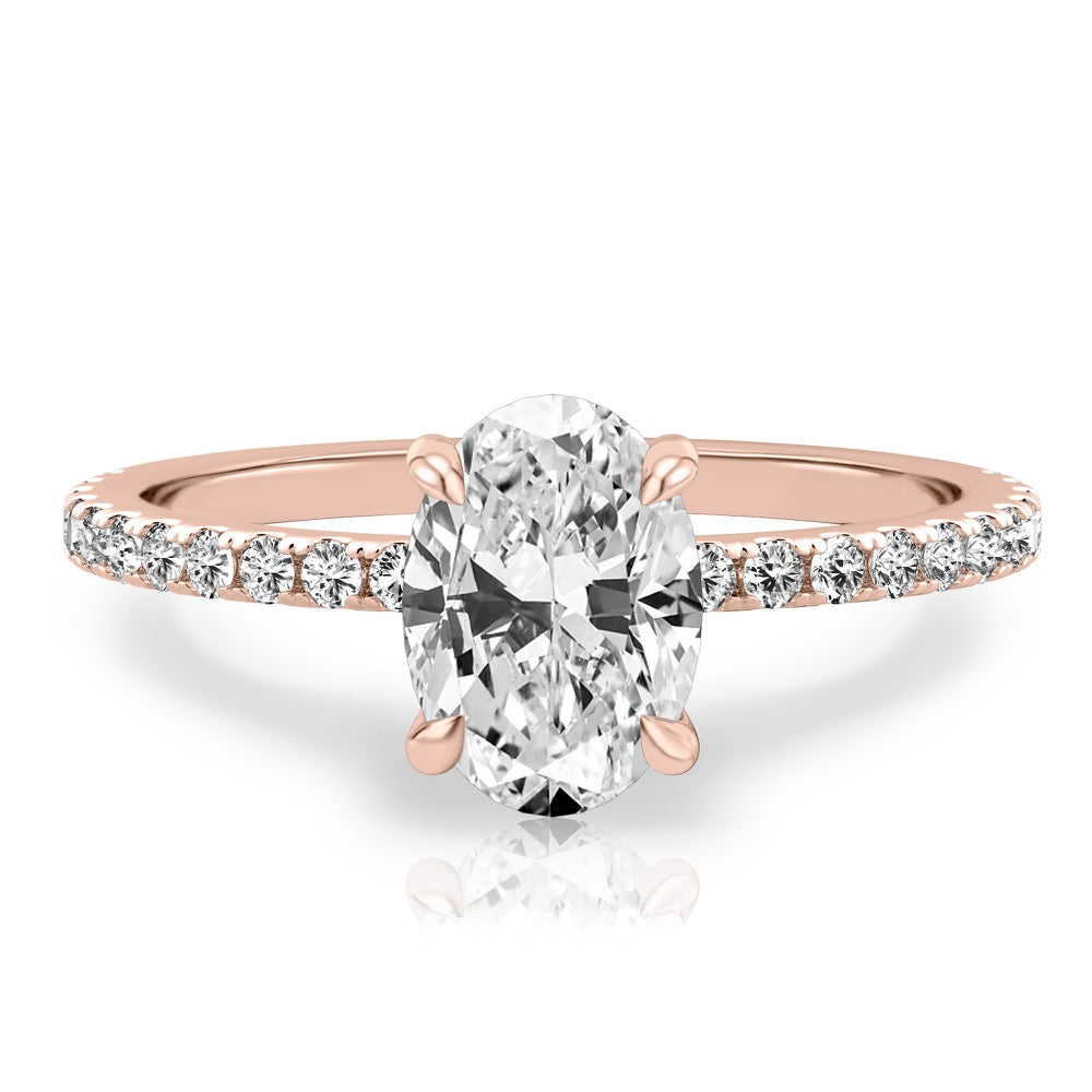 Celeste Pavé Hidden Halo Engagement Ring