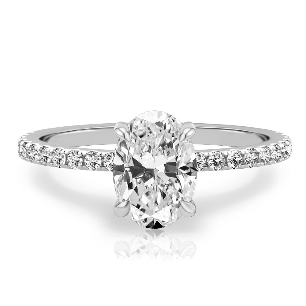 Celeste Pavé Hidden Halo Engagement Ring