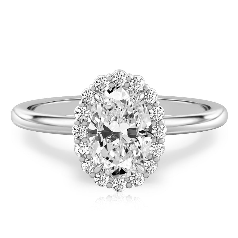 Elsa Floral Inspired Halo Ring