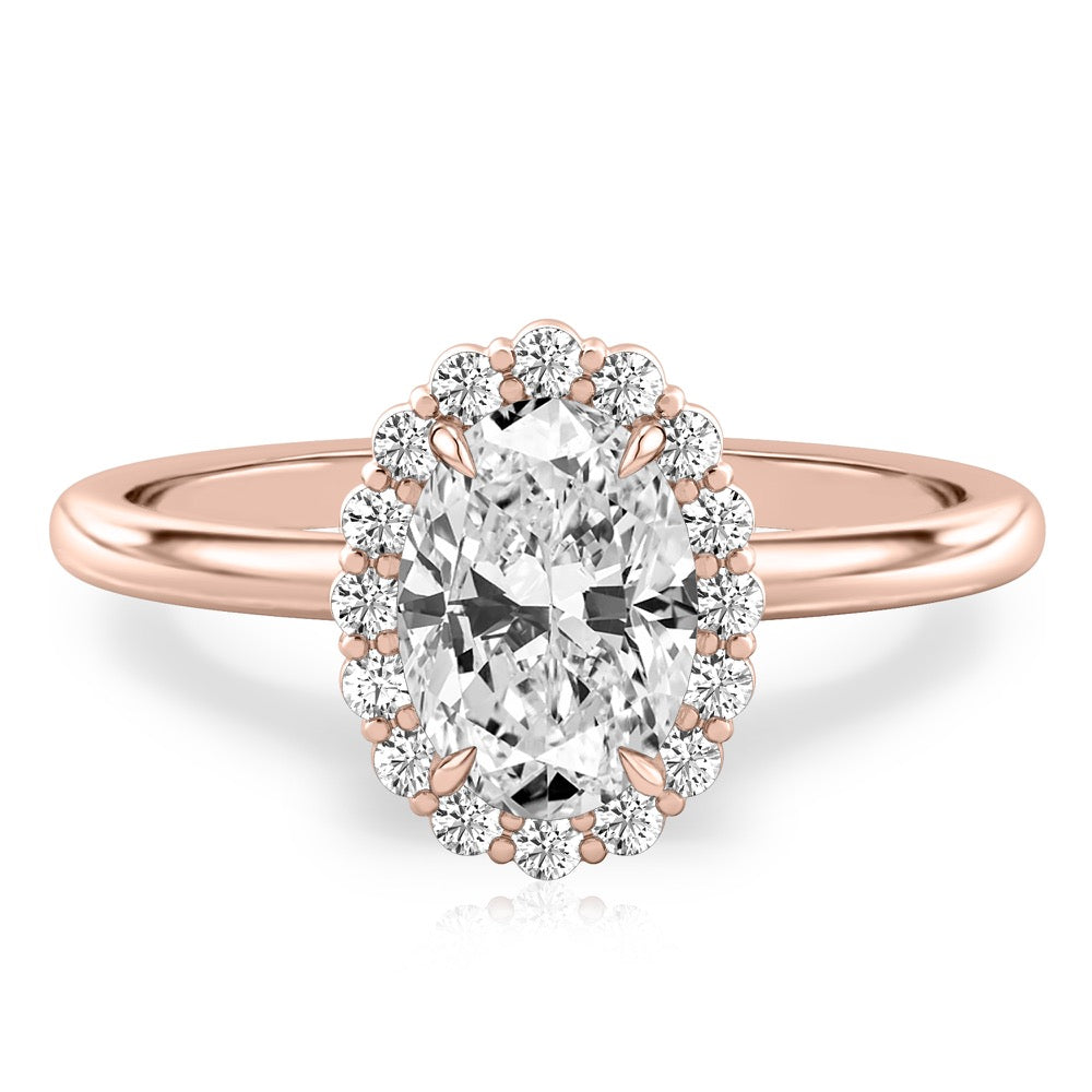 Elsa Floral Inspired Halo Ring