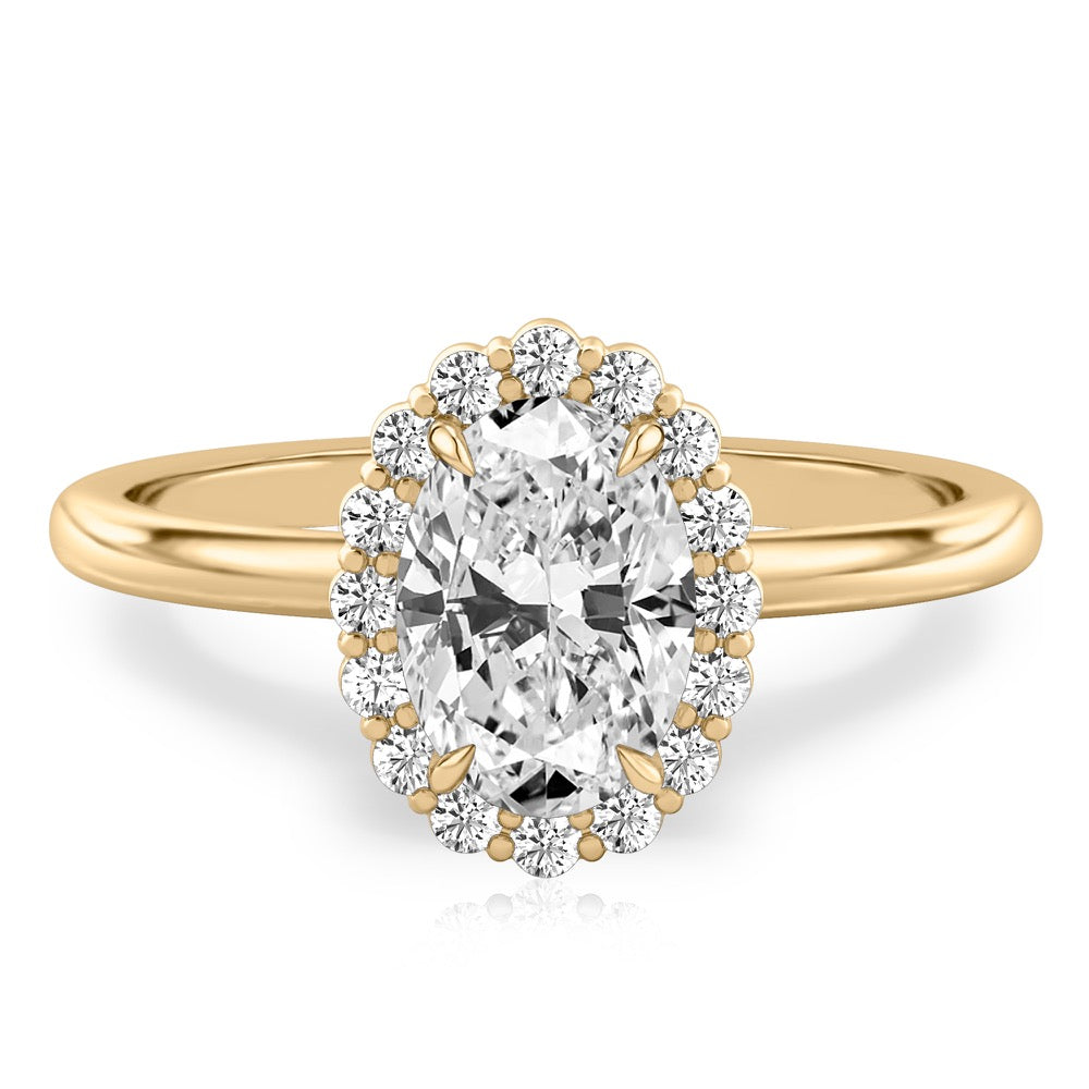 Elsa Floral Inspired Halo Ring