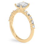 Lynn Marquise and Round Diamond Ring