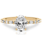 Lynn Marquise and Round Diamond Ring