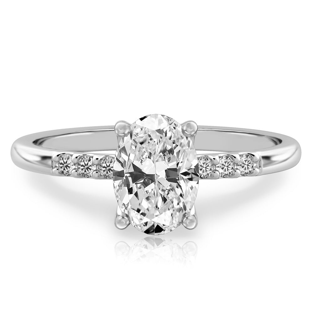 Audrey Six Diamond Pave Engagement Ring