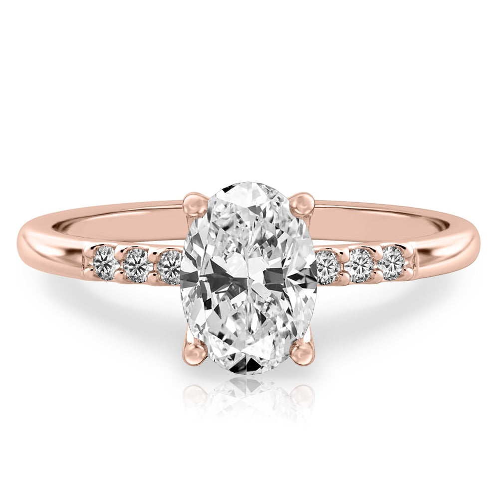 Audrey Six Diamond Pave Engagement Ring