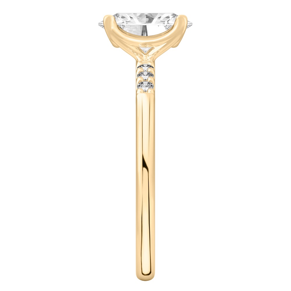 Audrey Six Diamond Pave Engagement Ring