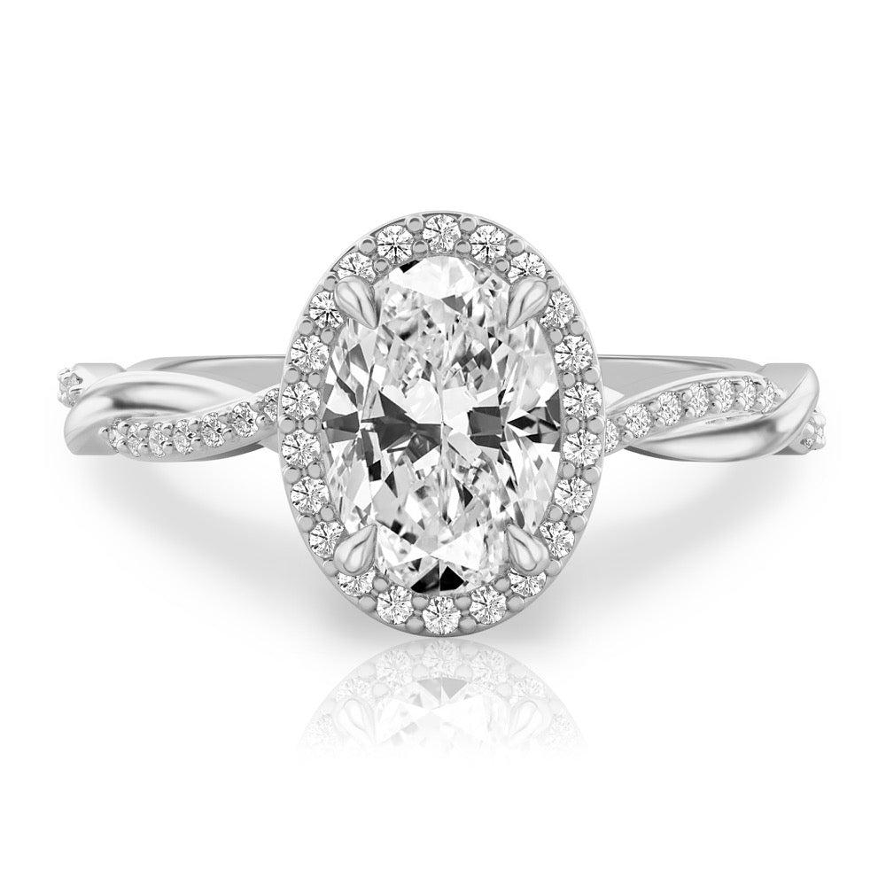 Twist Halo Twist Halo Engagement Ring