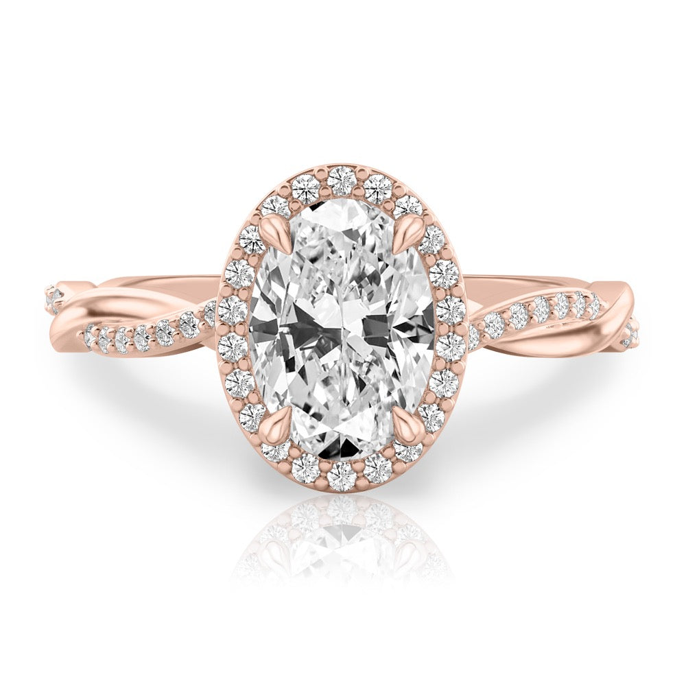 Twist Halo Twist Halo Engagement Ring