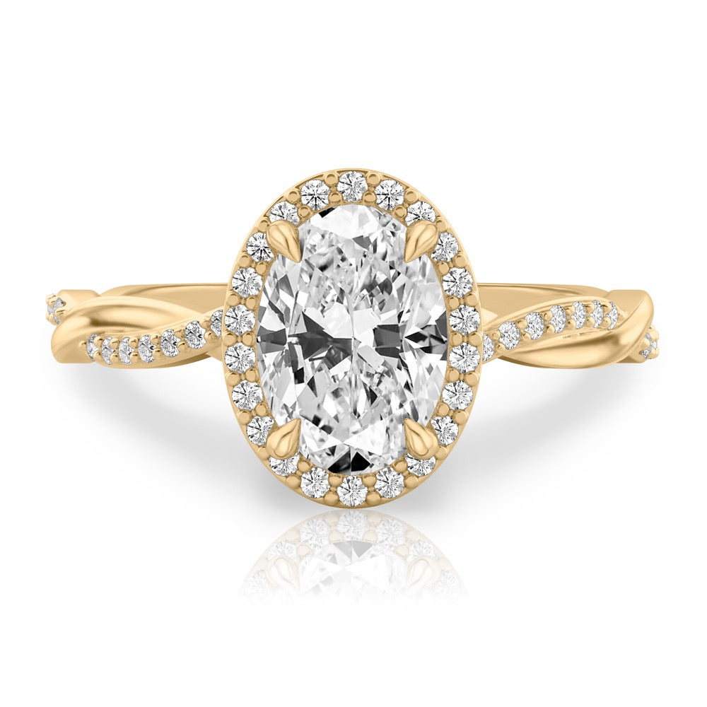 Twist Halo Twist Halo Engagement Ring