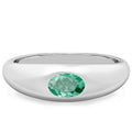 Green Sapphire Dome Ring