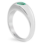 Green Sapphire Dome Ring