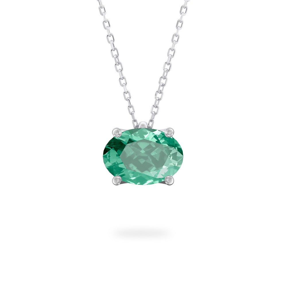Green Sapphire Ripple Necklace