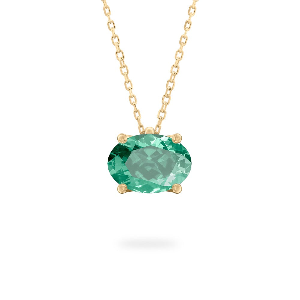 Green Sapphire Ripple Necklace
