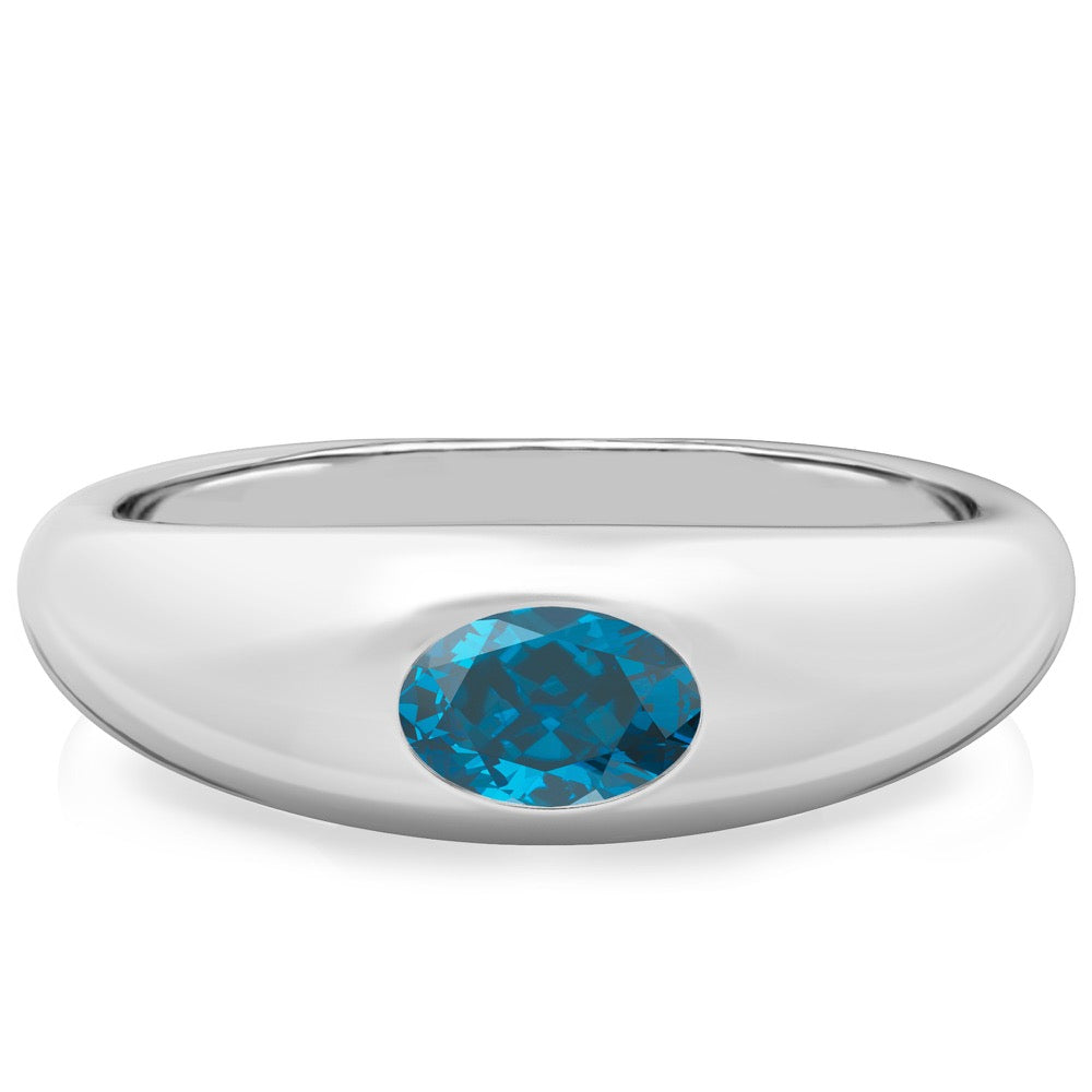 London Blue Topaz Dome Ring