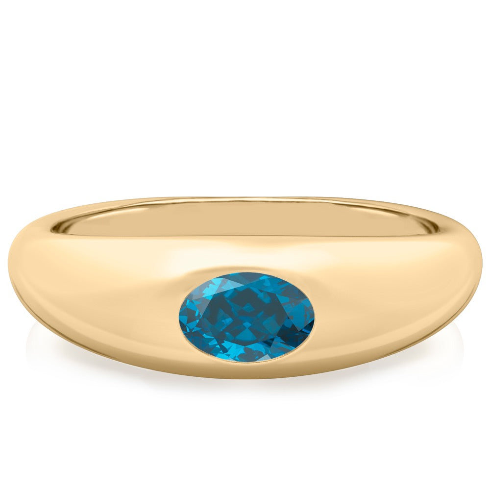 London Blue Topaz Dome Ring