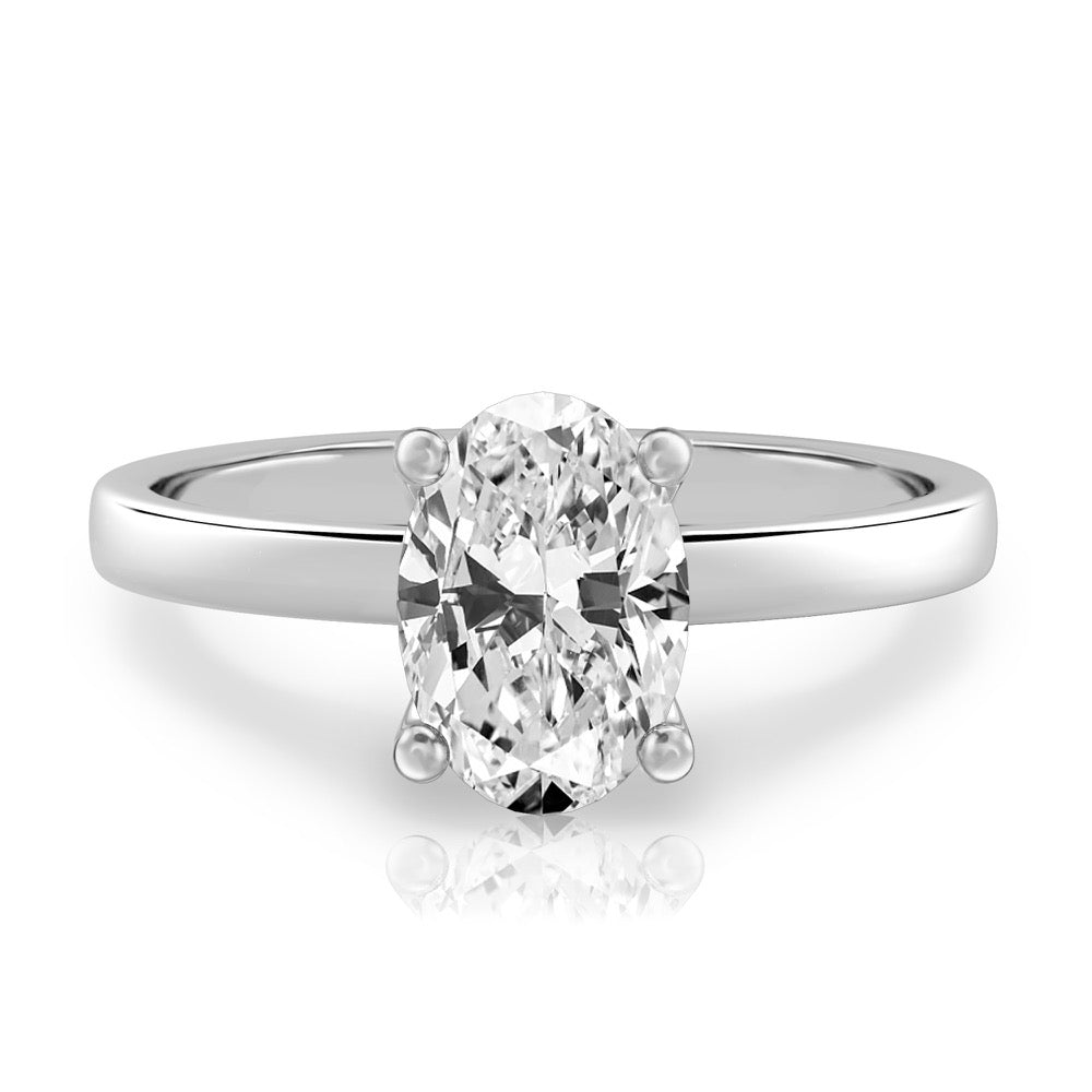 Anna Basket Setting Solitaire Engagement Ring