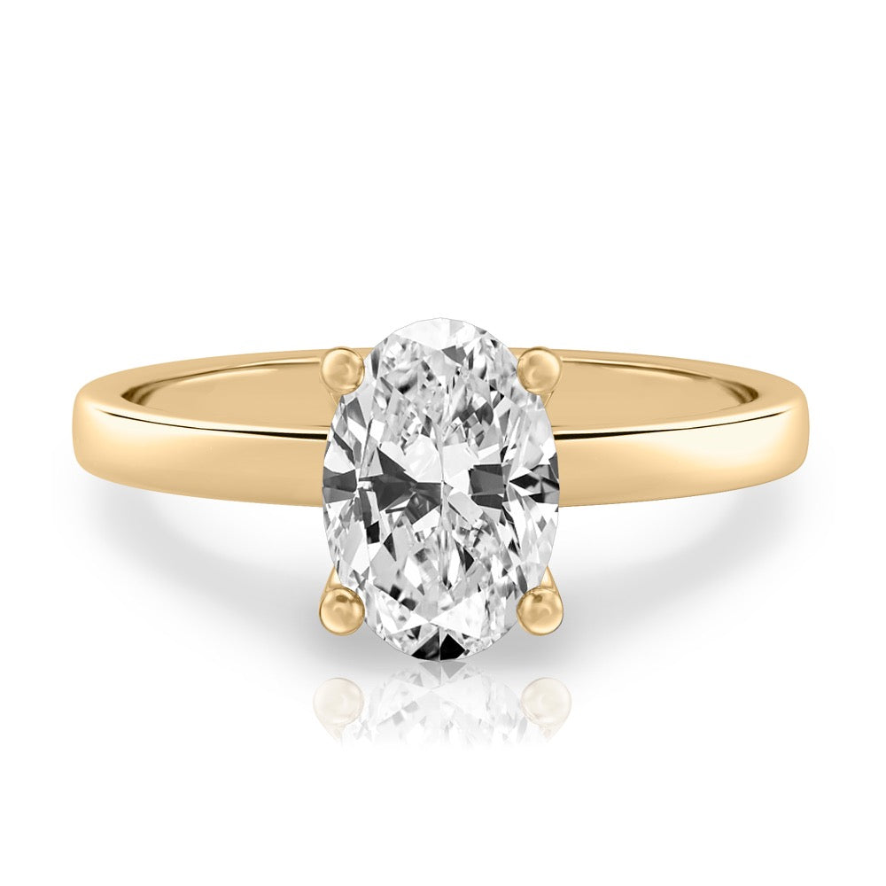 Anna Basket Setting Solitaire Engagement Ring