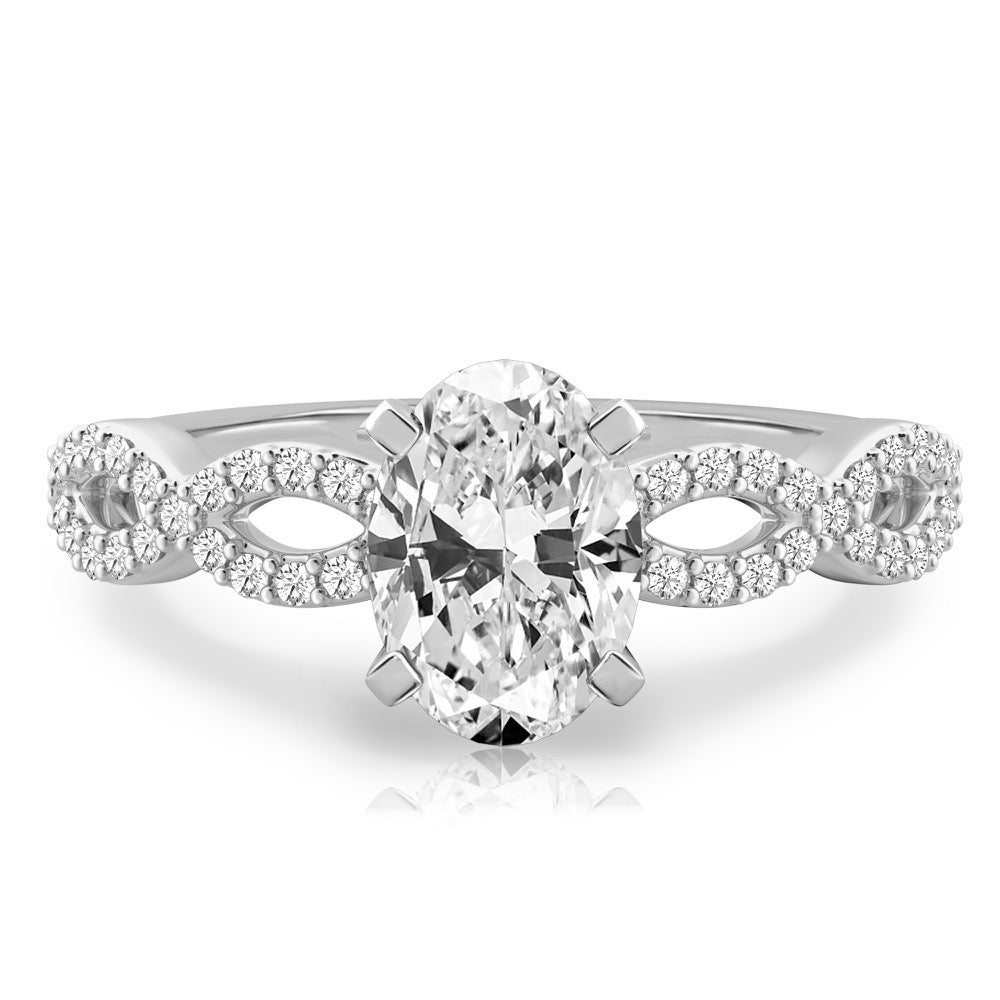Infinity Infinity Engagement Ring with Diamonds