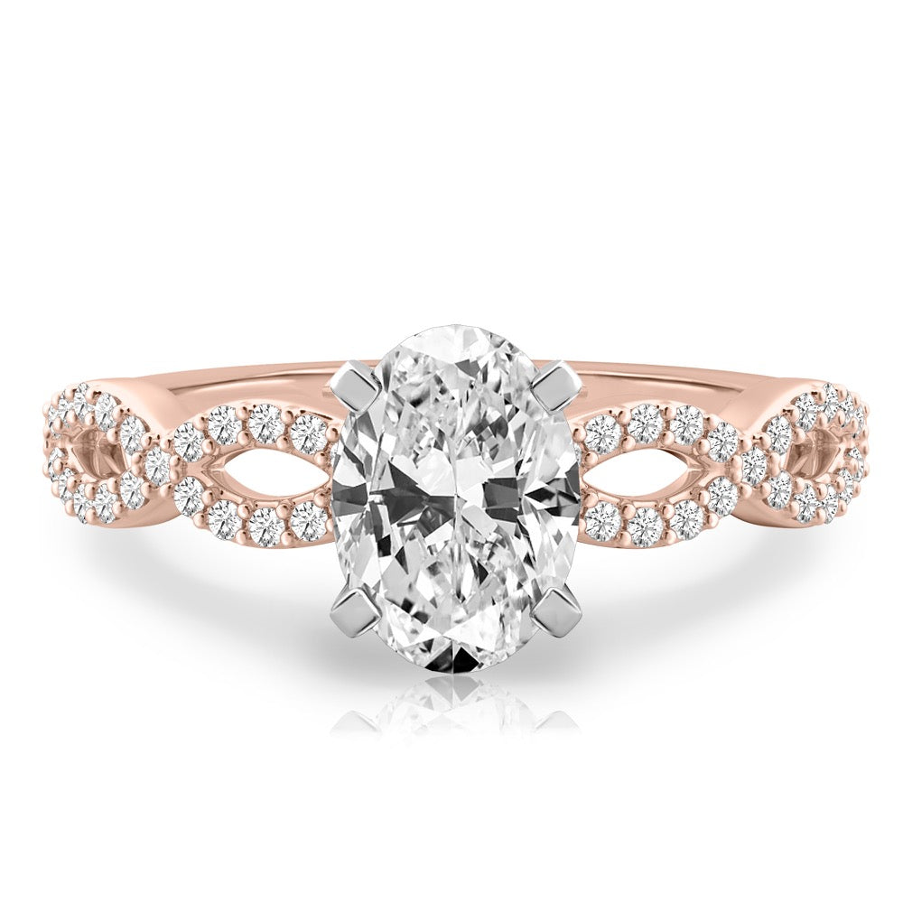 Infinity Infinity Engagement Ring with Diamonds