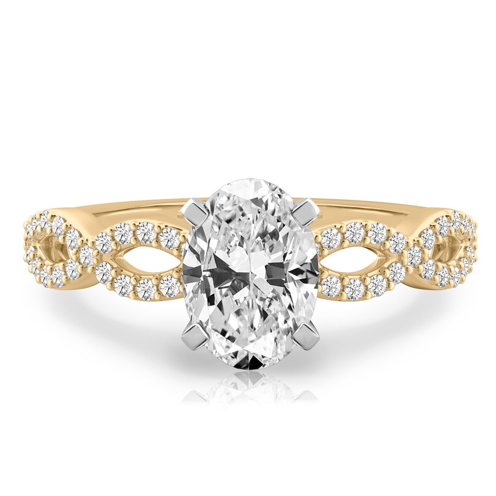 Infinity Infinity Engagement Ring with Diamonds