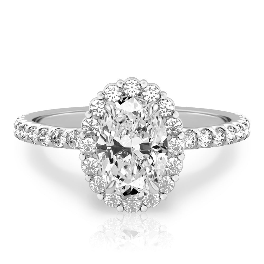 Elsa Floral Inspired Halo Ring