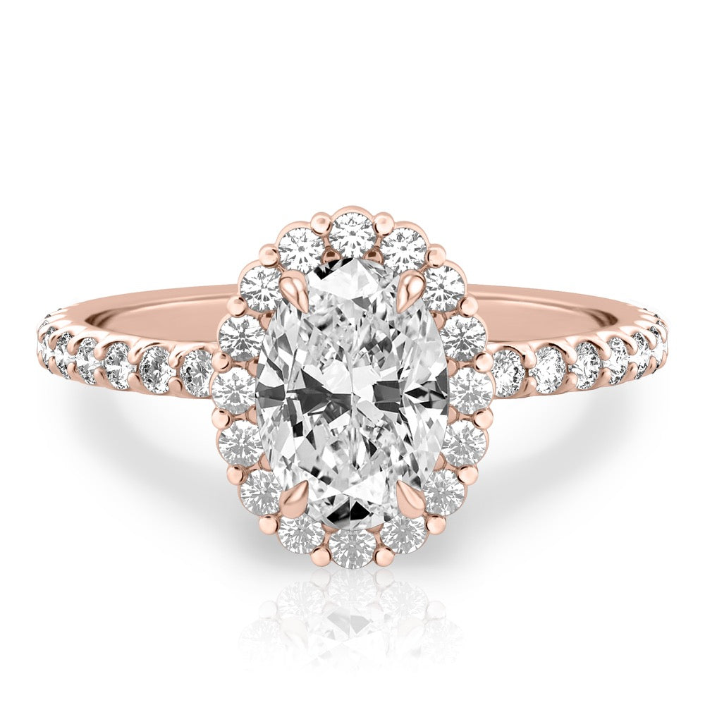 Elsa Floral Inspired Halo Ring
