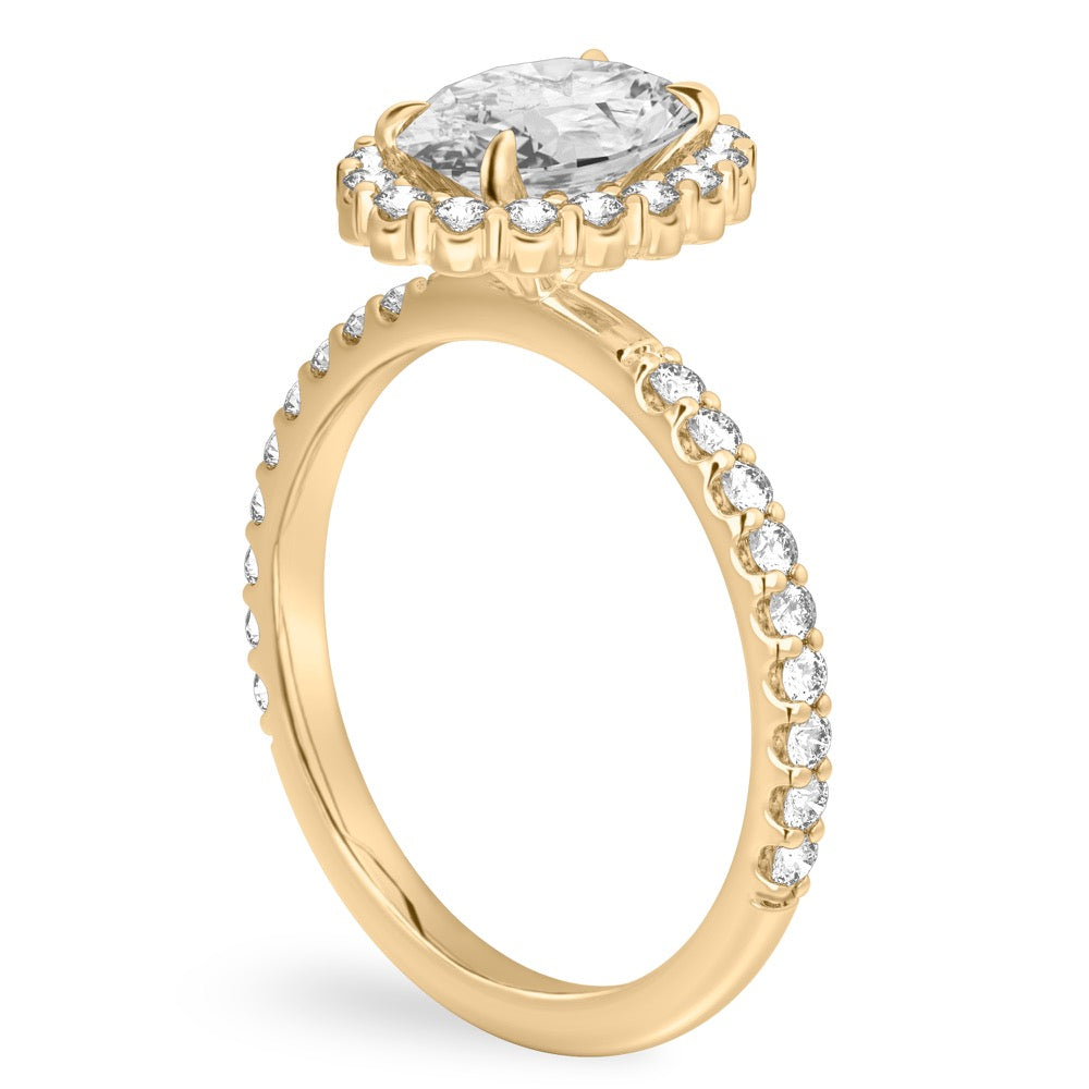 Elsa Floral Inspired Halo Ring