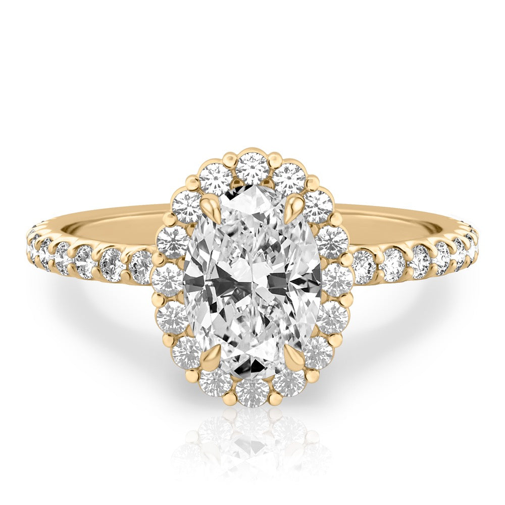 Elsa Floral Inspired Halo Ring