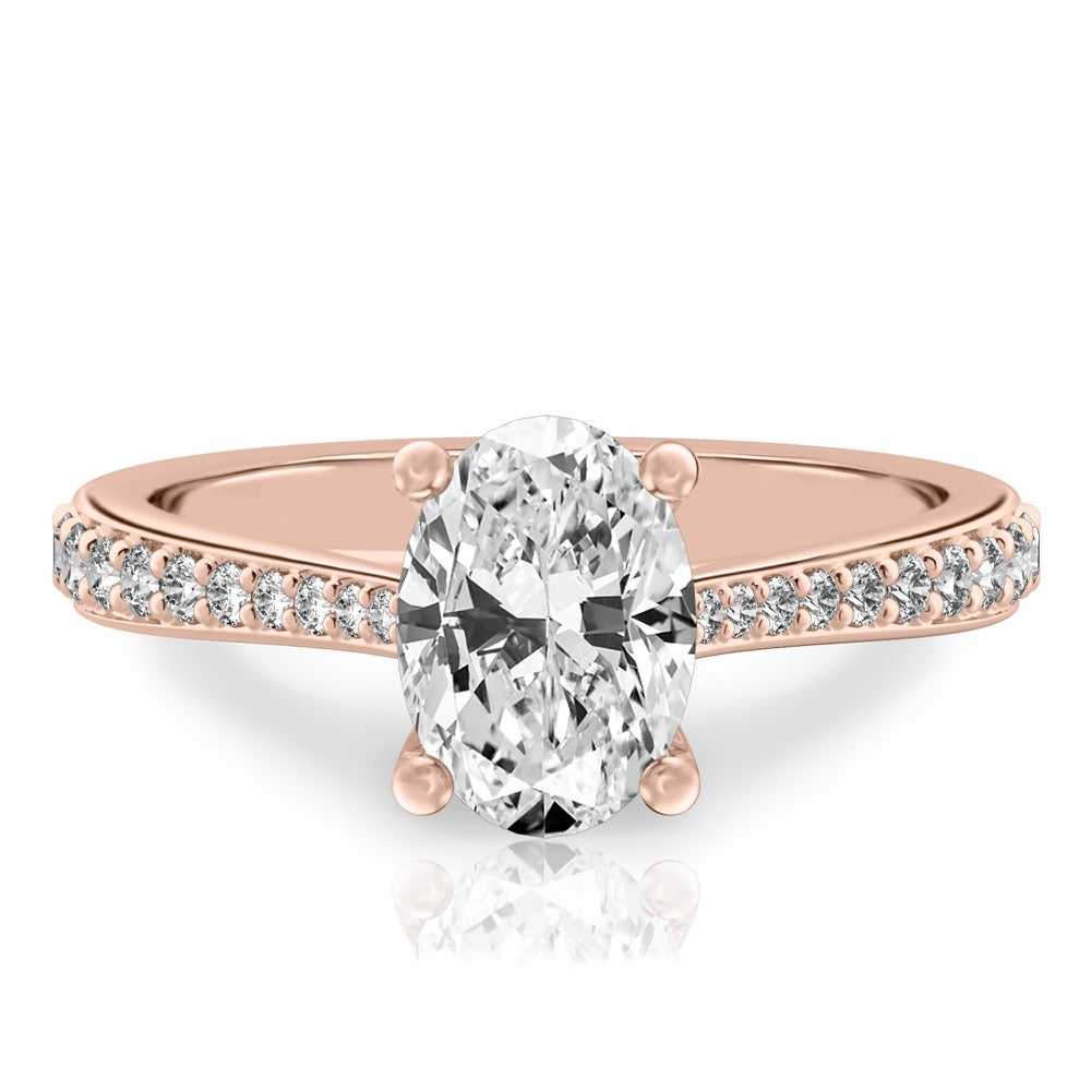 Talia Delicate Cathedral Ring with Side Stones