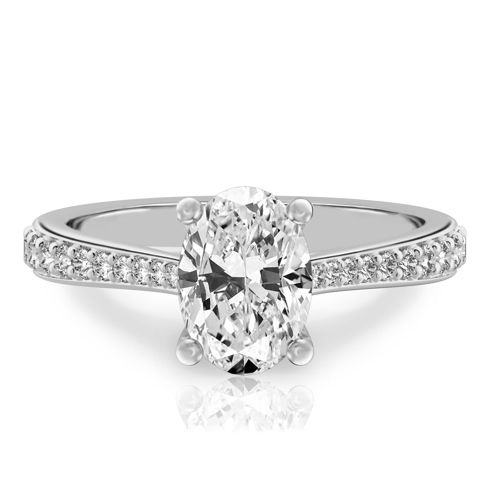 Talia Delicate Cathedral Ring with Side Stones