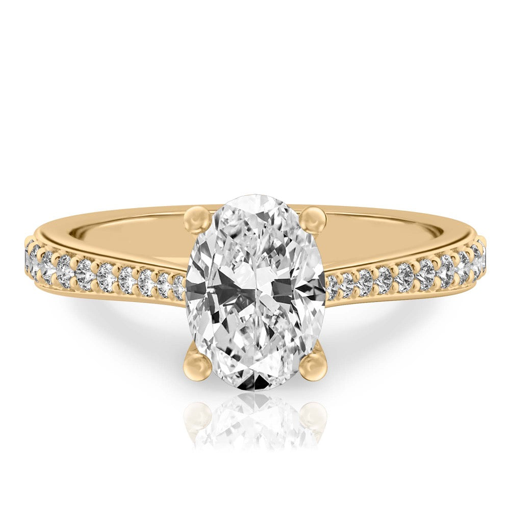 Talia Delicate Cathedral Ring with Side Stones