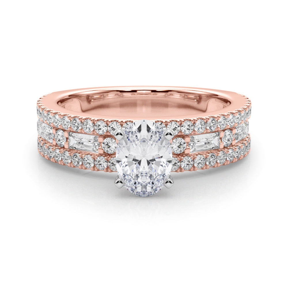 Monroe Triple Row Engagement Ring