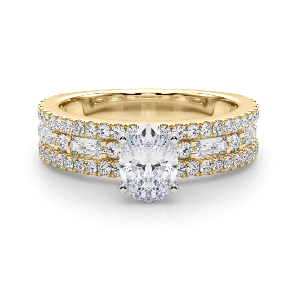 Monroe Triple Row Engagement Ring