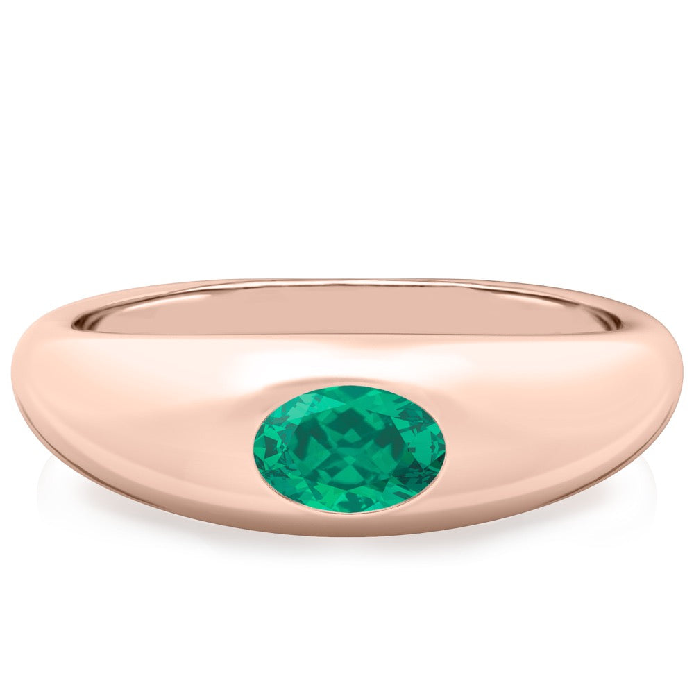 Emerald Dome Ring