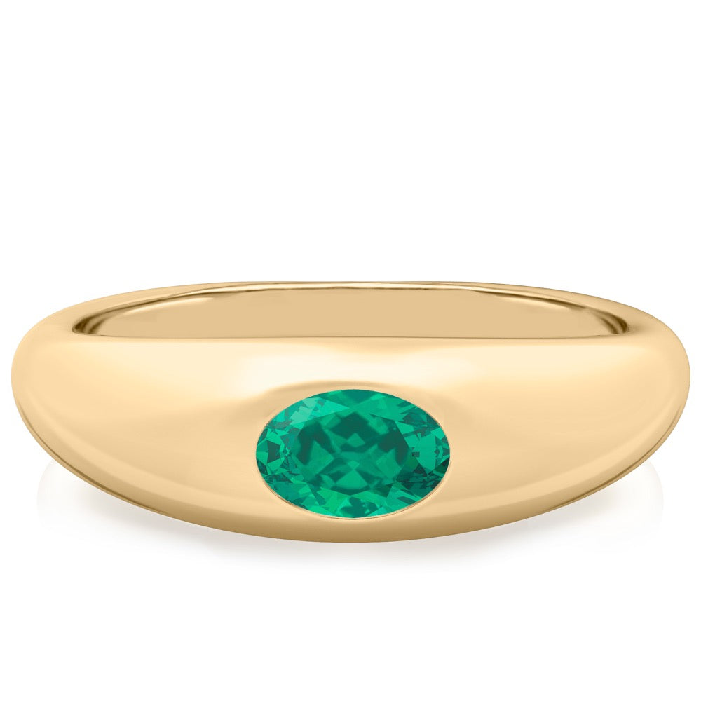 Emerald Dome Ring