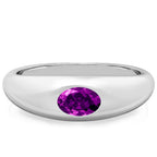 Purple Sapphire Dome Ring
