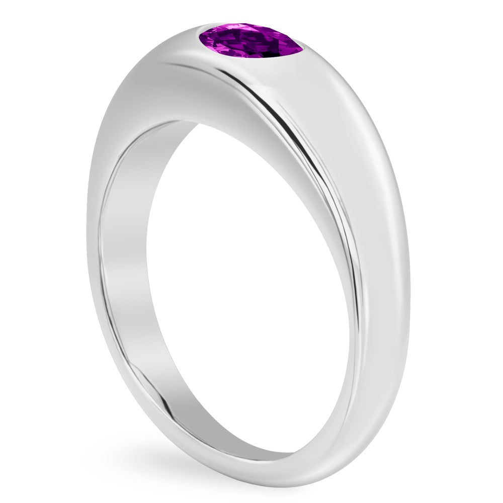 Purple Sapphire Dome Ring